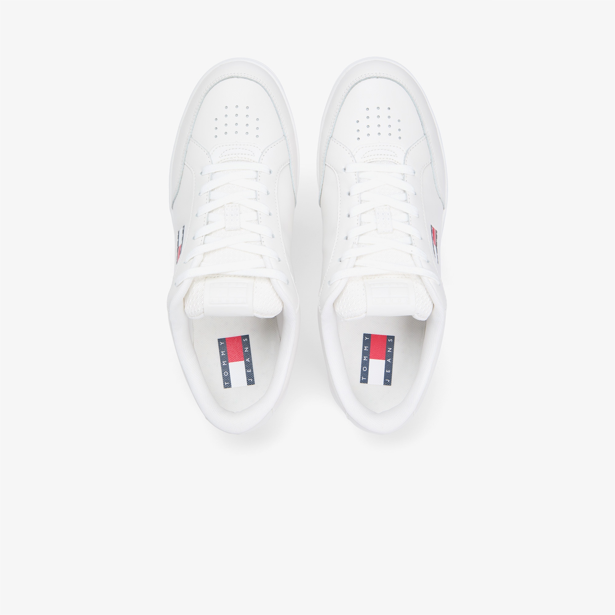 Tommy Hilfiger Jeans Cupsole Long Lace Leather Erkek Beyaz Spor Ayakkabı & Sneaker