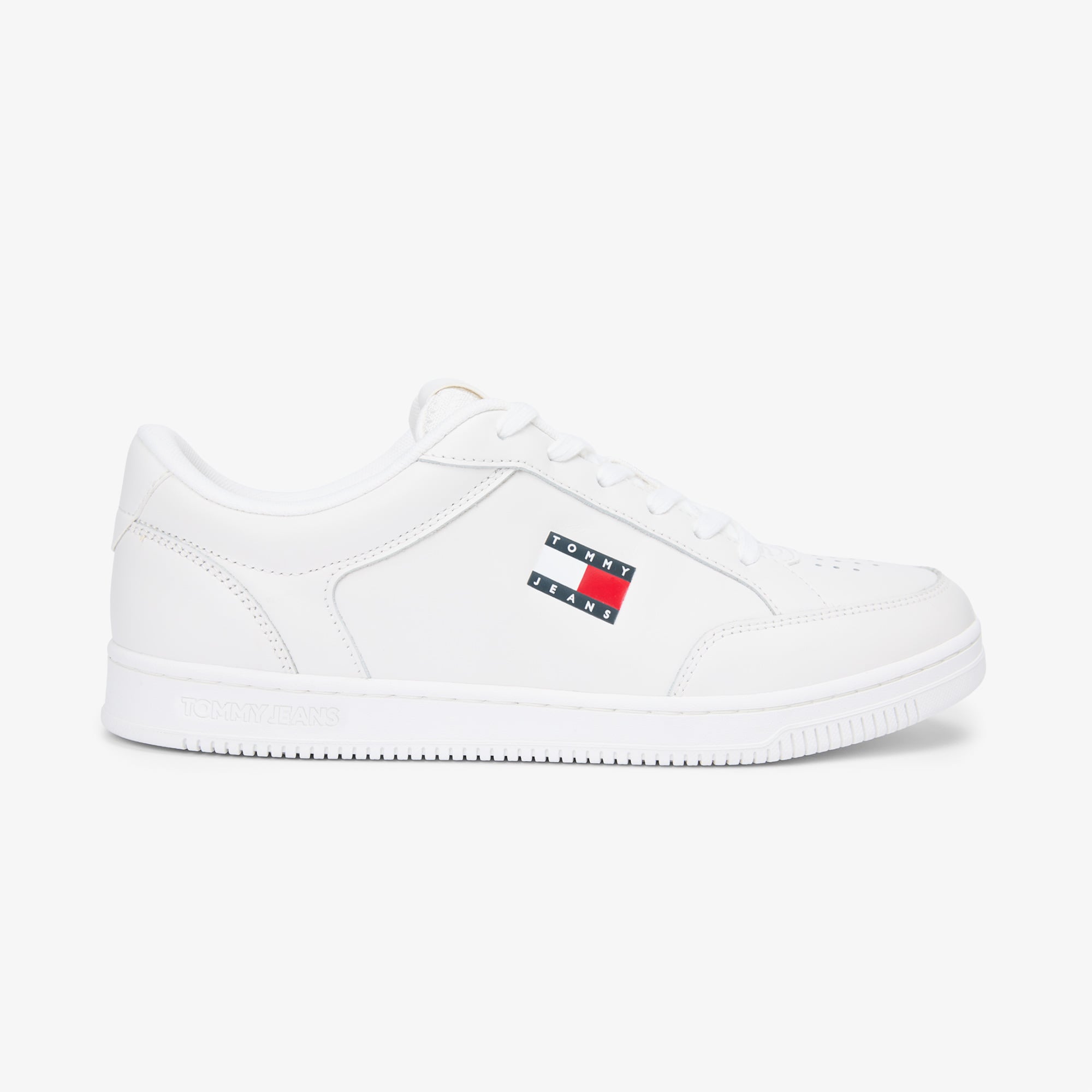 Tommy Hilfiger Jeans Cupsole Long Lace Leather Erkek Beyaz Spor Ayakkabı & Sneaker