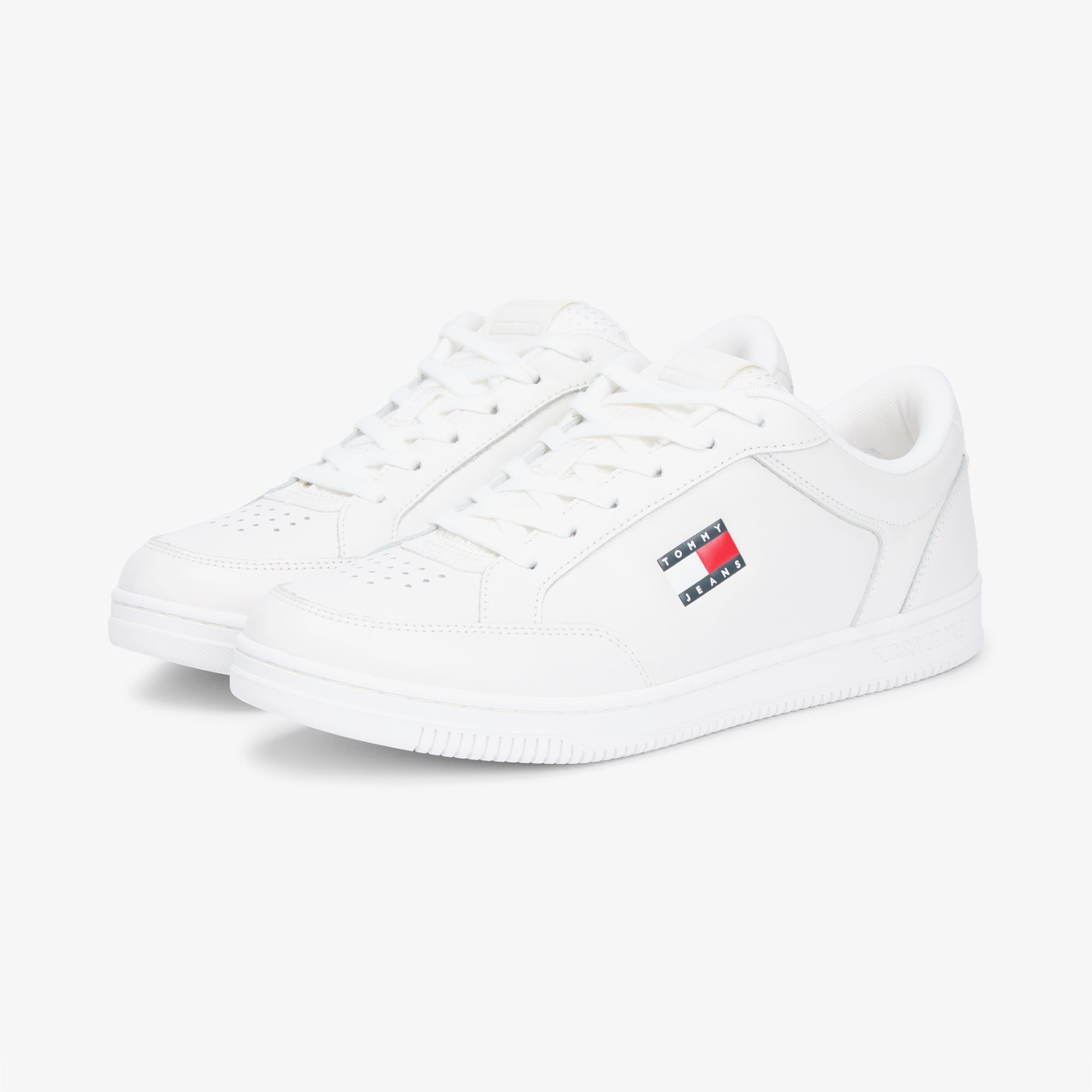 Tommy Hilfiger Jeans Cupsole Long Lace Leather Erkek Beyaz Spor Ayakkabı & Sneaker