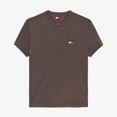  Tommy Hilfiger Jeans Reg Badge Erkek Kahverengi T-Shirt