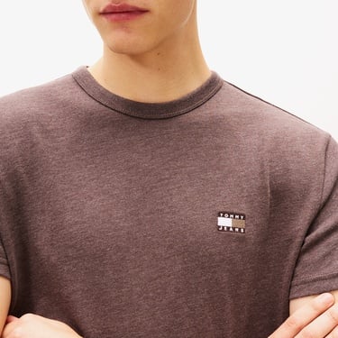  Tommy Hilfiger Jeans Reg Badge Erkek Kahverengi T-Shirt