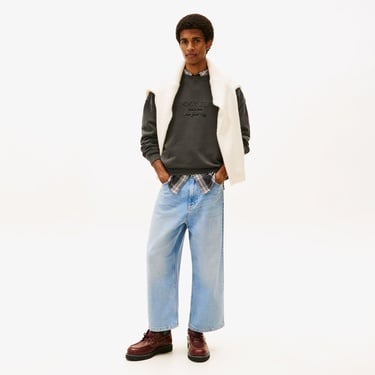  Tommy Hilfiger Jeans 90s Gmd New Classics Crew Erkek Siyah Sweatshirt