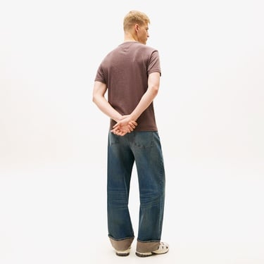  Tommy Hilfiger Jeans Reg Badge Erkek Kahverengi T-Shirt