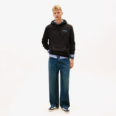  Tommy Hilfiger Jeans Reg Dollar Stack Erkek Siyah Sweatshirt