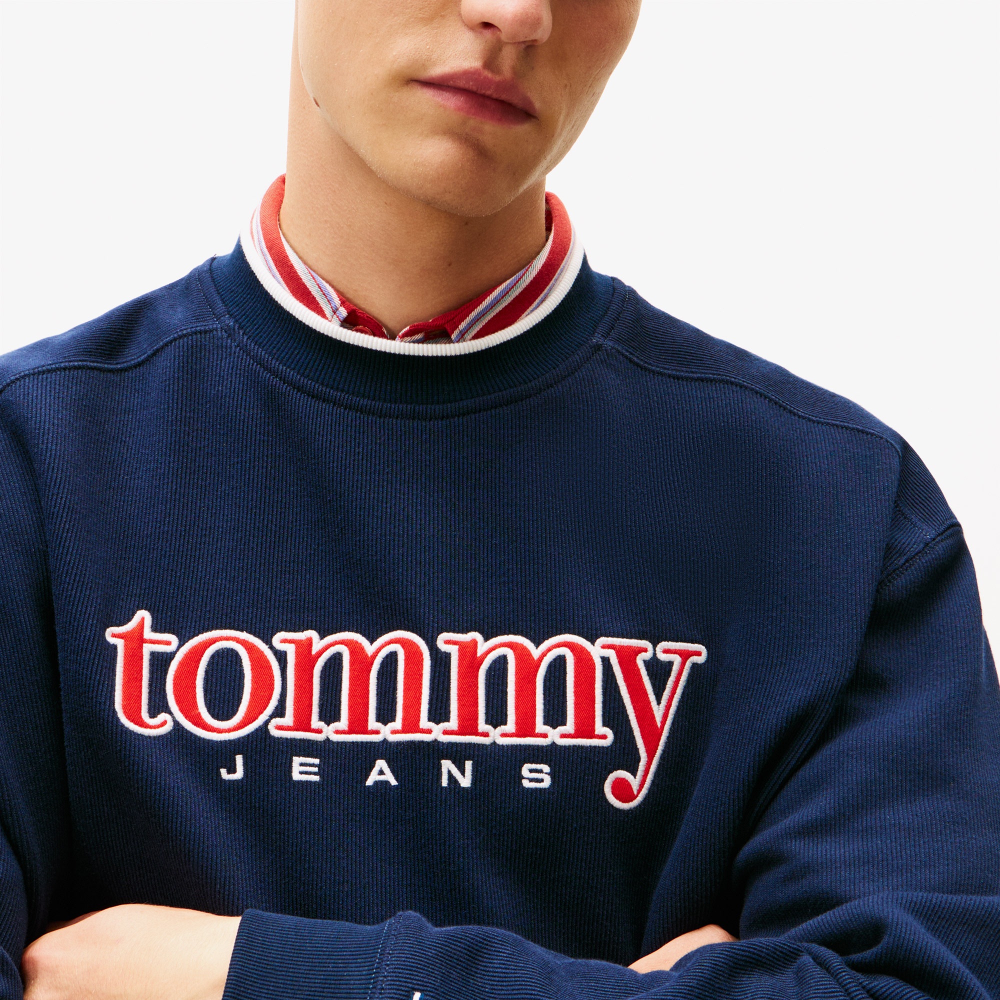 Tommy Hilfiger Dna Graphics Erkek Lacivert Sweatshirt
