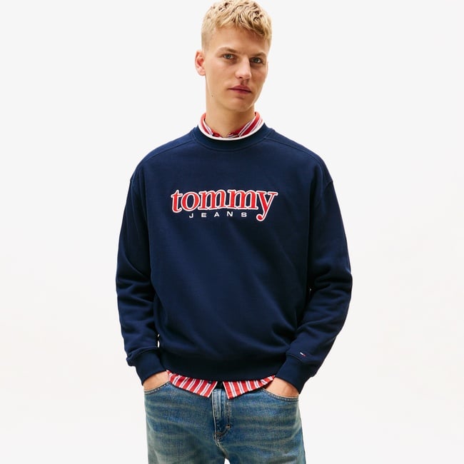  Tommy Hilfiger Dna Graphics Erkek Lacivert Sweatshirt