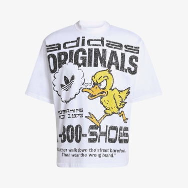  adidas Duck Gfx Erkek Beyaz T-Shirt