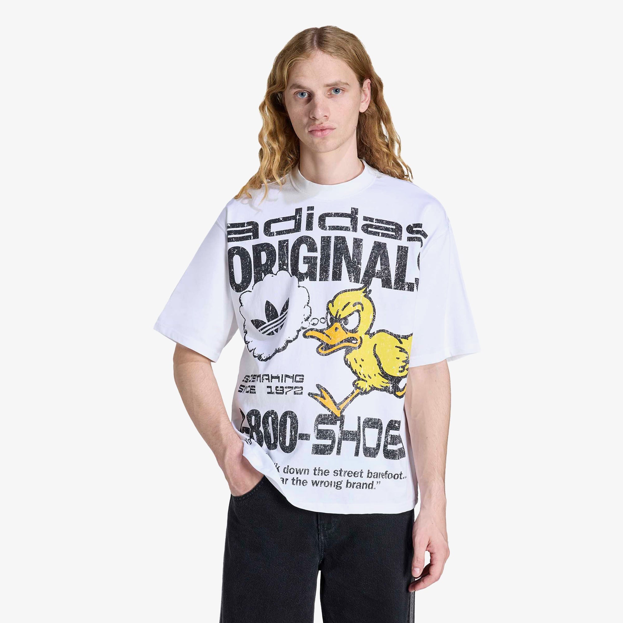 adidas Duck Gfx Erkek Beyaz T-Shirt