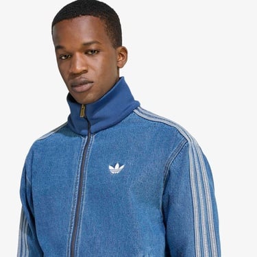  adidas Denim Firebird Erkek Mavi Ceket