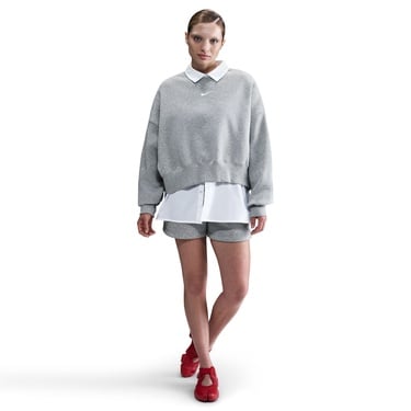  Nike Sportswear Phoenix Fleece Oversize Crew Kadın Gri Sweatshirt