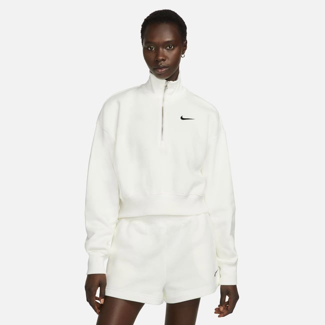  Nike Sportswear Phoenix Fleece Crop Kadın Beyaz Sweatshirt