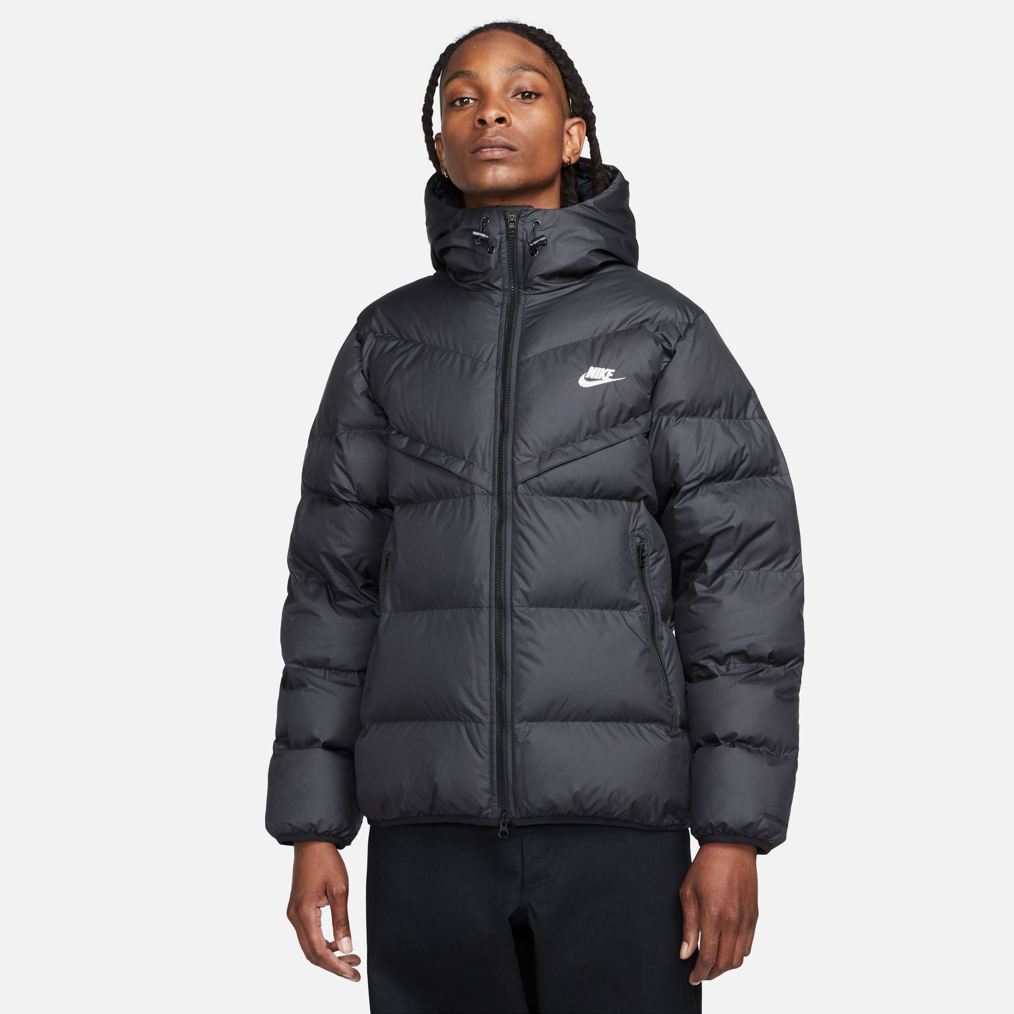 Nike Storm Fit Windrunner Hooded Erkek Siyah Mont