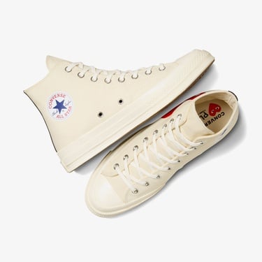  Converse X Comme Des Garçons Play Chuck 70 Unisex Krem Sneaker