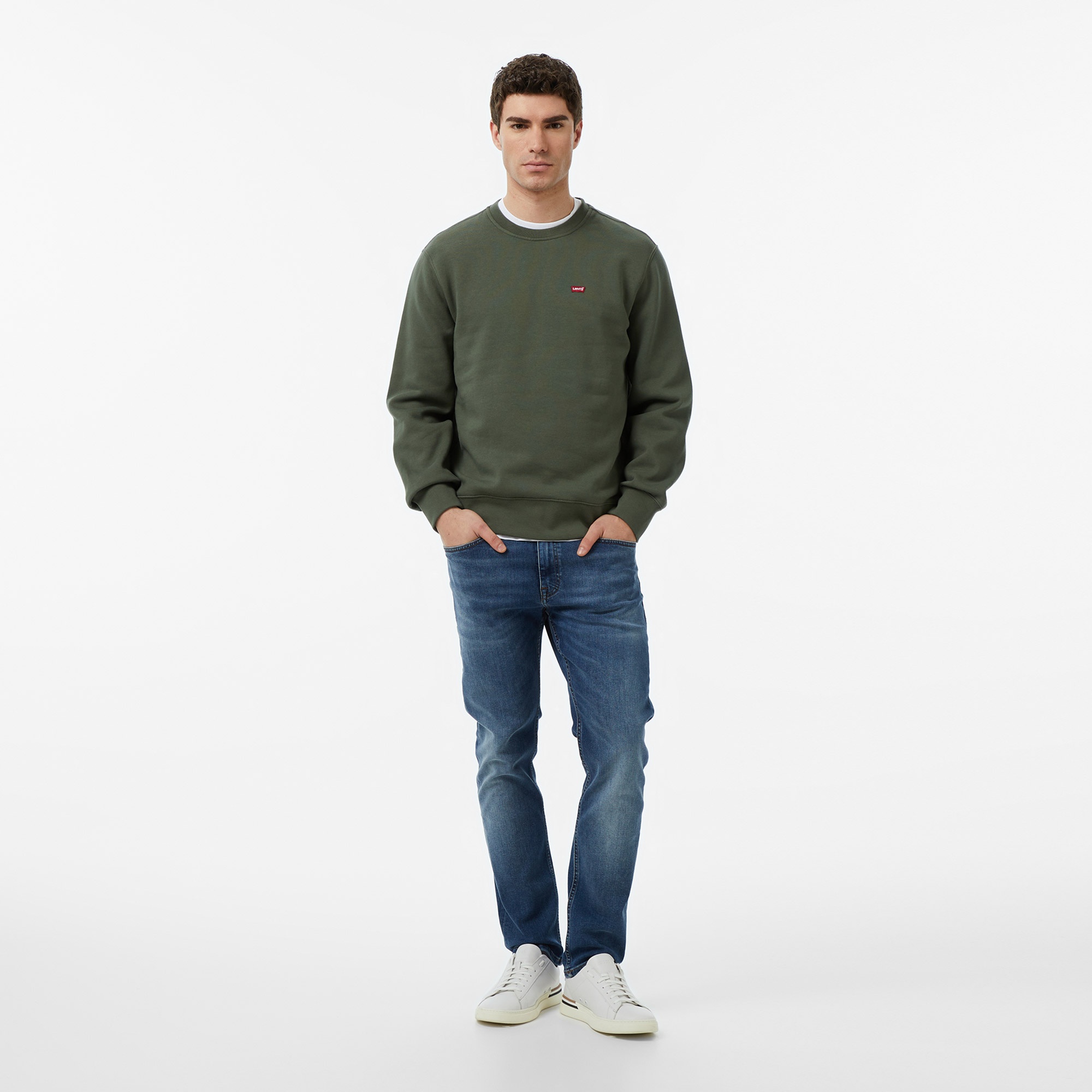Levi's Core Crew Thyme Erkek Yeşil Sweatshirt
