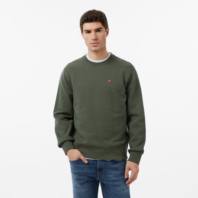  Levi's Core Crew Thyme Erkek Yeşil Sweatshirt