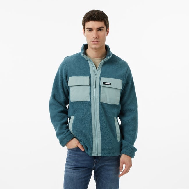  Columbia Juniper Peak Full Zip Fleece Erkek Mavi Polar Ceket