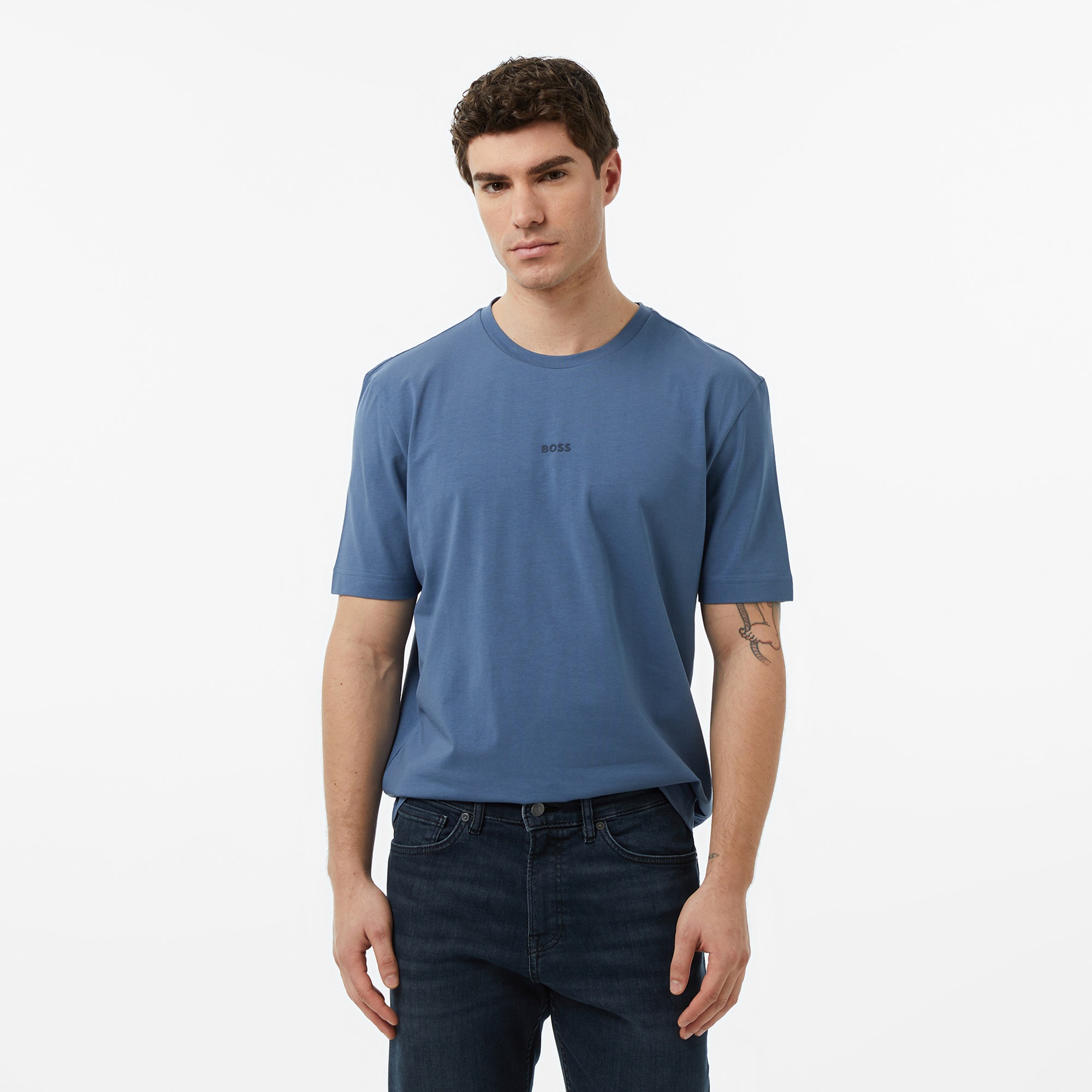 Boss Erkek Mavi T-Shirt