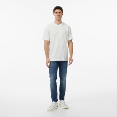  FashFed Baskısız Unisex Krem Rengi T-Shirt