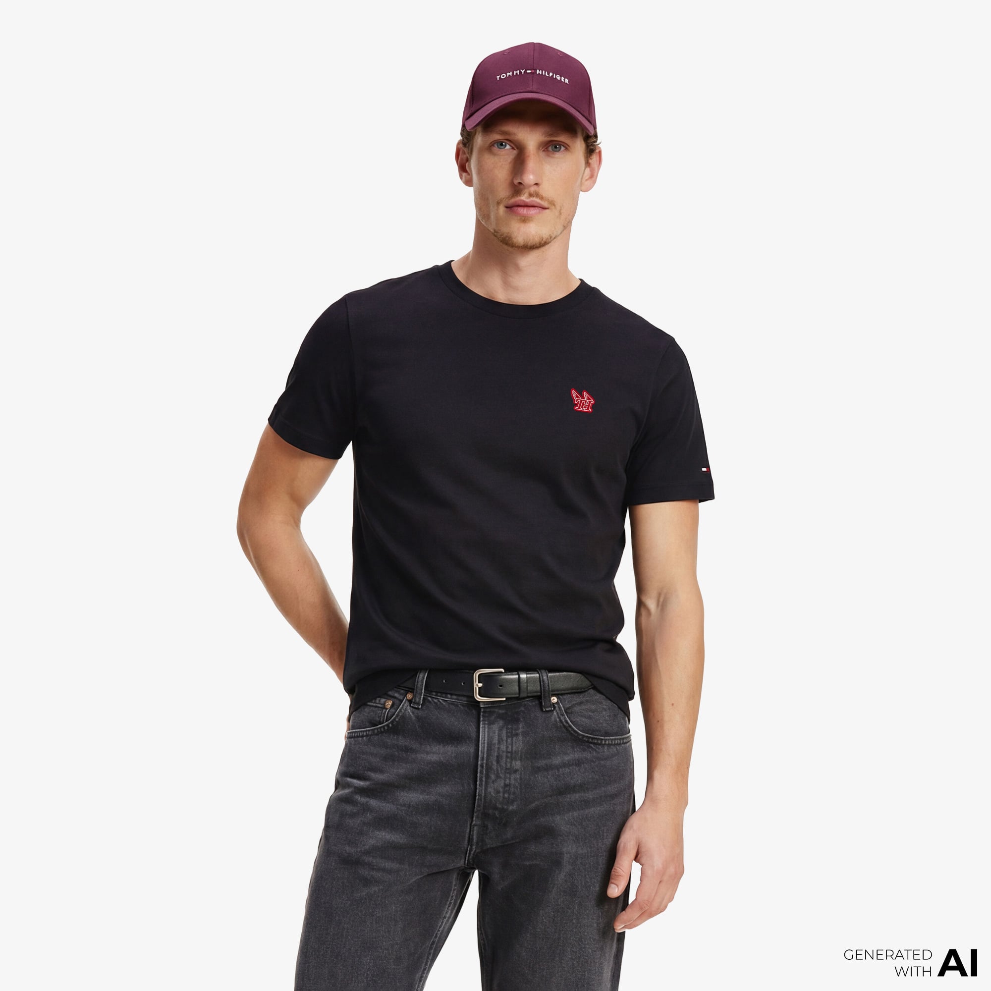  Tommy Hilfiger Moto Pack Erkek Siyah T-Shirt