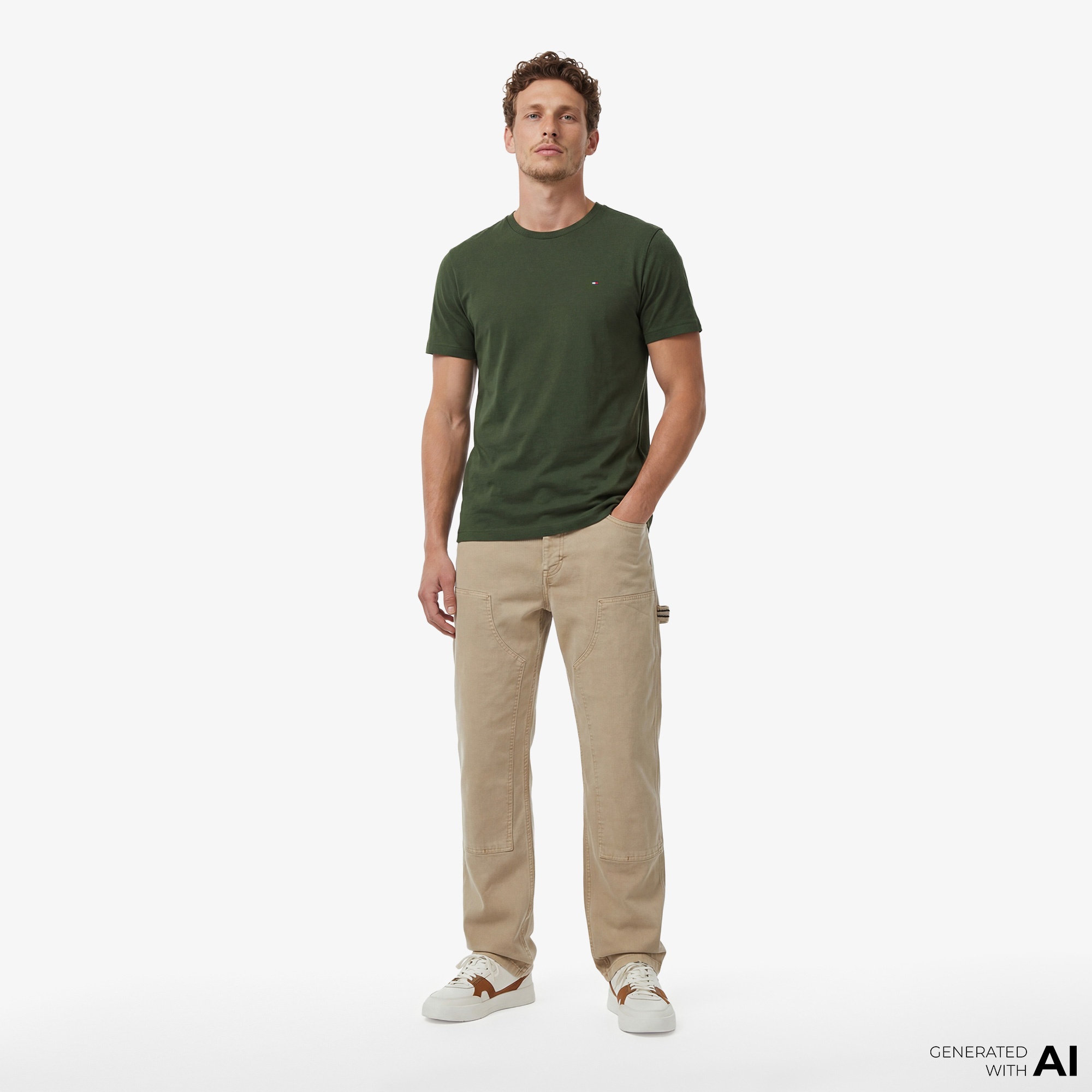 Tommy Hilfiger Core Essentials Erkek Yeşil T-Shirt