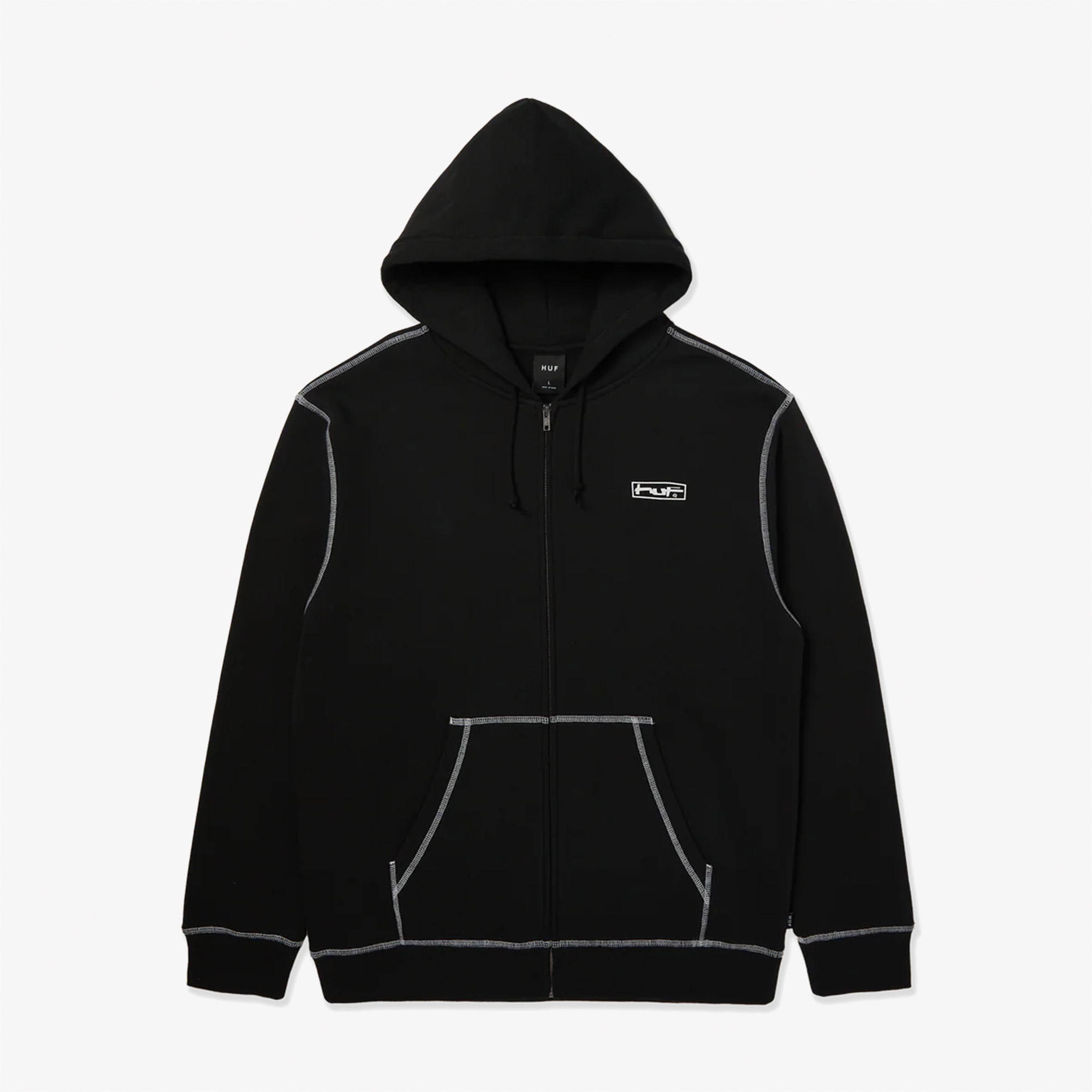 Huf Stretch Full-Zip Erkek Siyah Sweatshirt