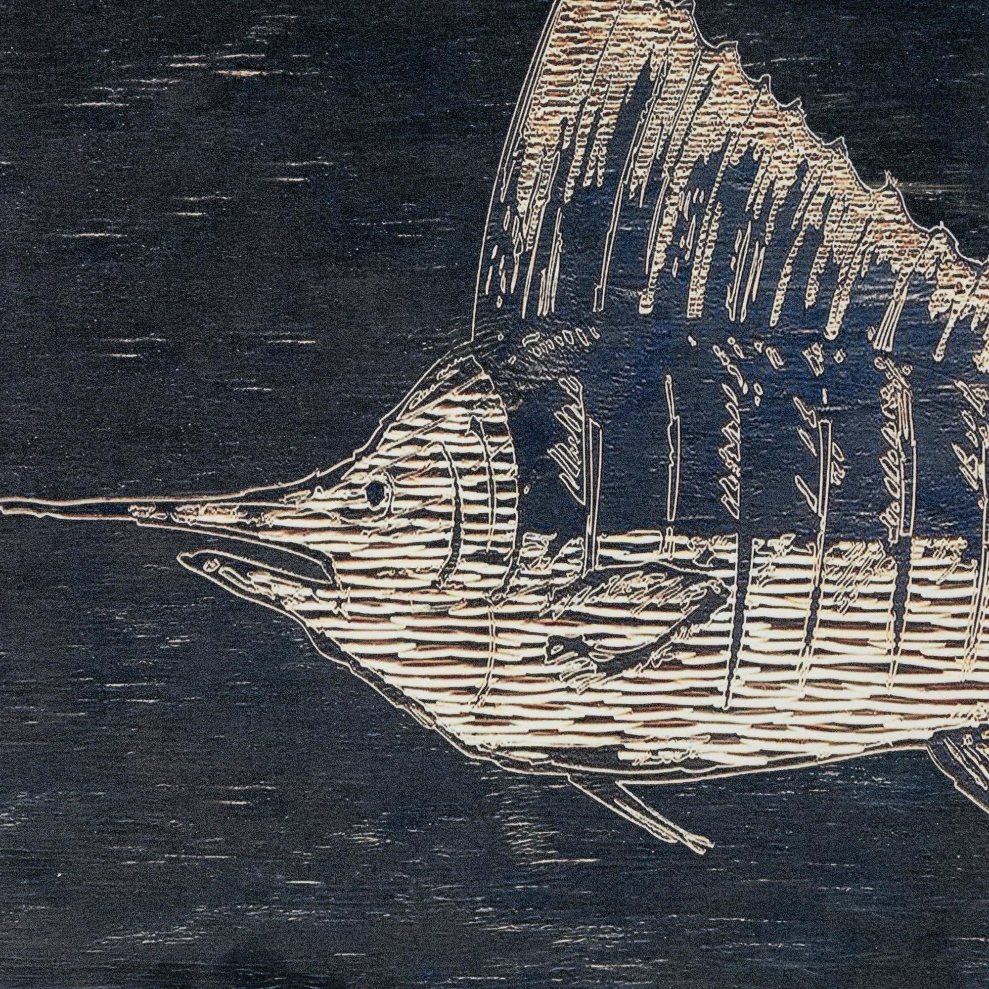 MARLIN ÇERÇEVELİ AHŞAP TABLO 50X70CM