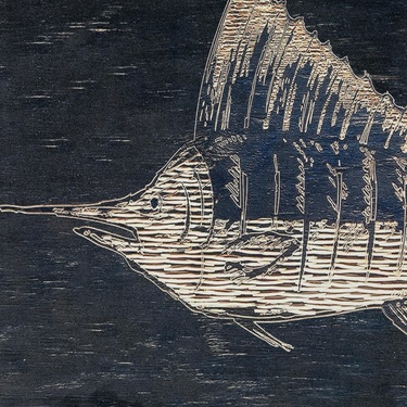  MARLIN ÇERÇEVELİ AHŞAP TABLO 50X70CM