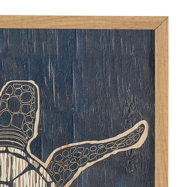  TERRAPIN ÇERÇEVELİ AHŞAP TABLO 50X70CM