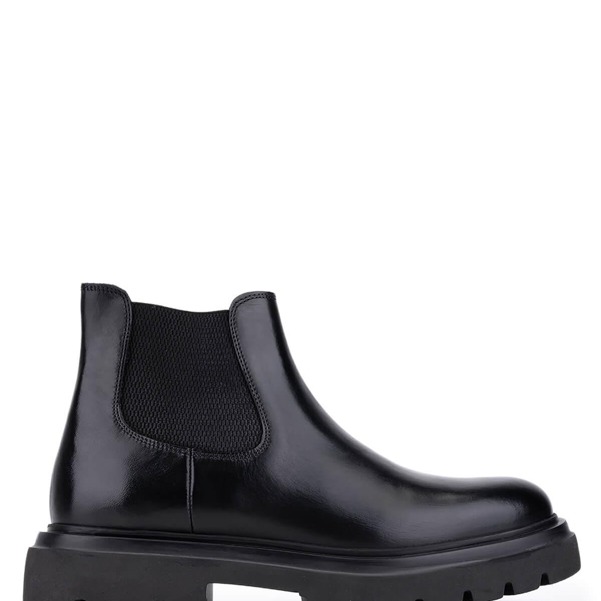 Tamer Tanca Erkek Hakiki Deri Siyah Casual Bot