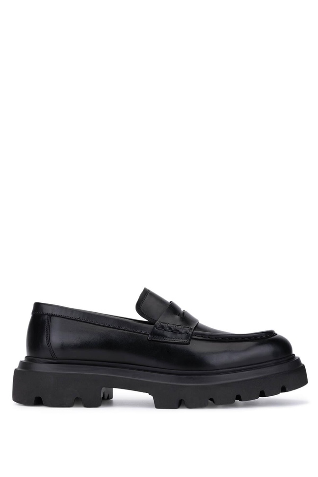  Tamer Tanca Erkek Hakiki Deri Siyah Casual Ayakkabı