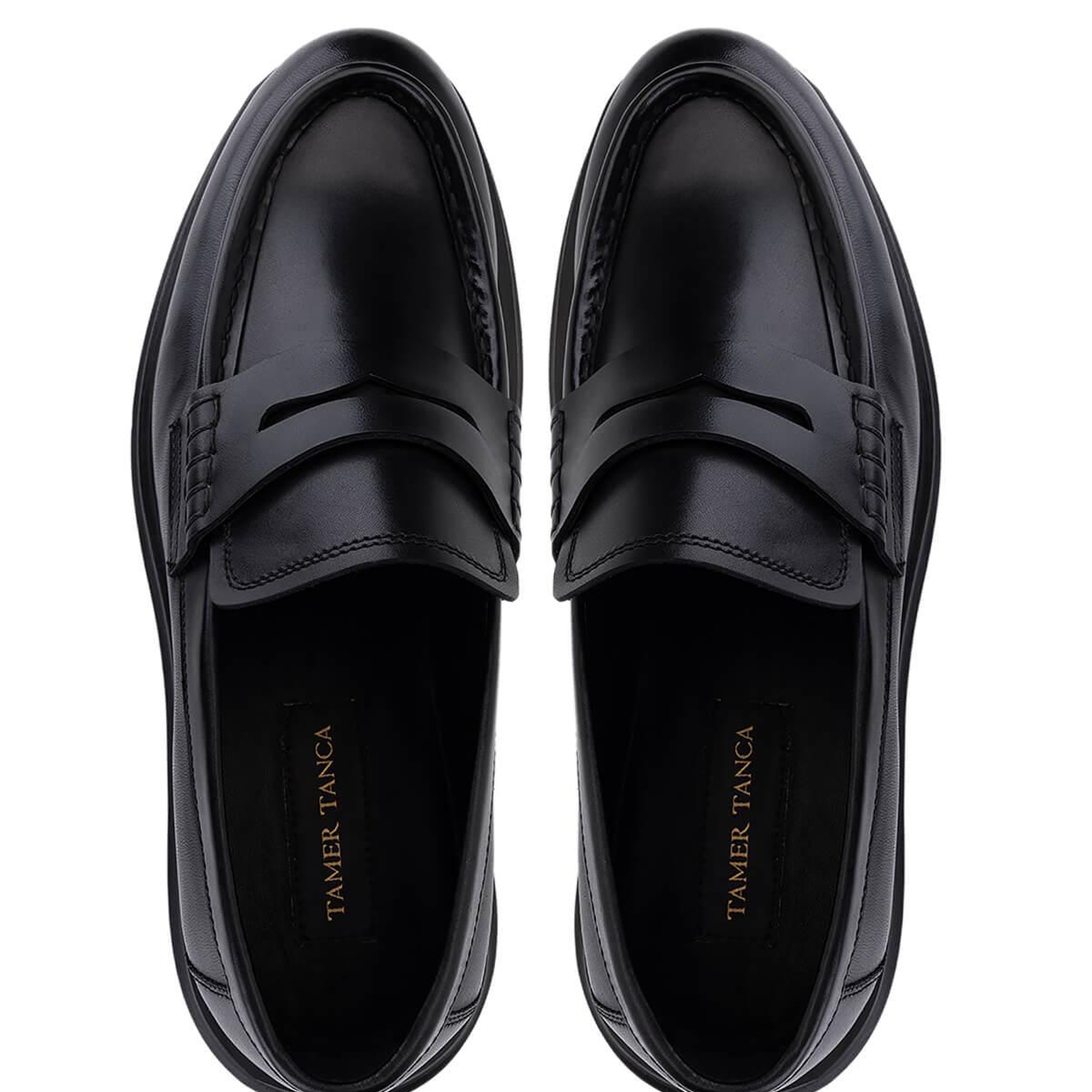 Tamer Tanca Erkek Hakiki Deri Siyah Casual Ayakkabı