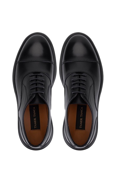  Tamer Tanca Erkek Hakiki Deri Siyah Klasik Ayakkabı