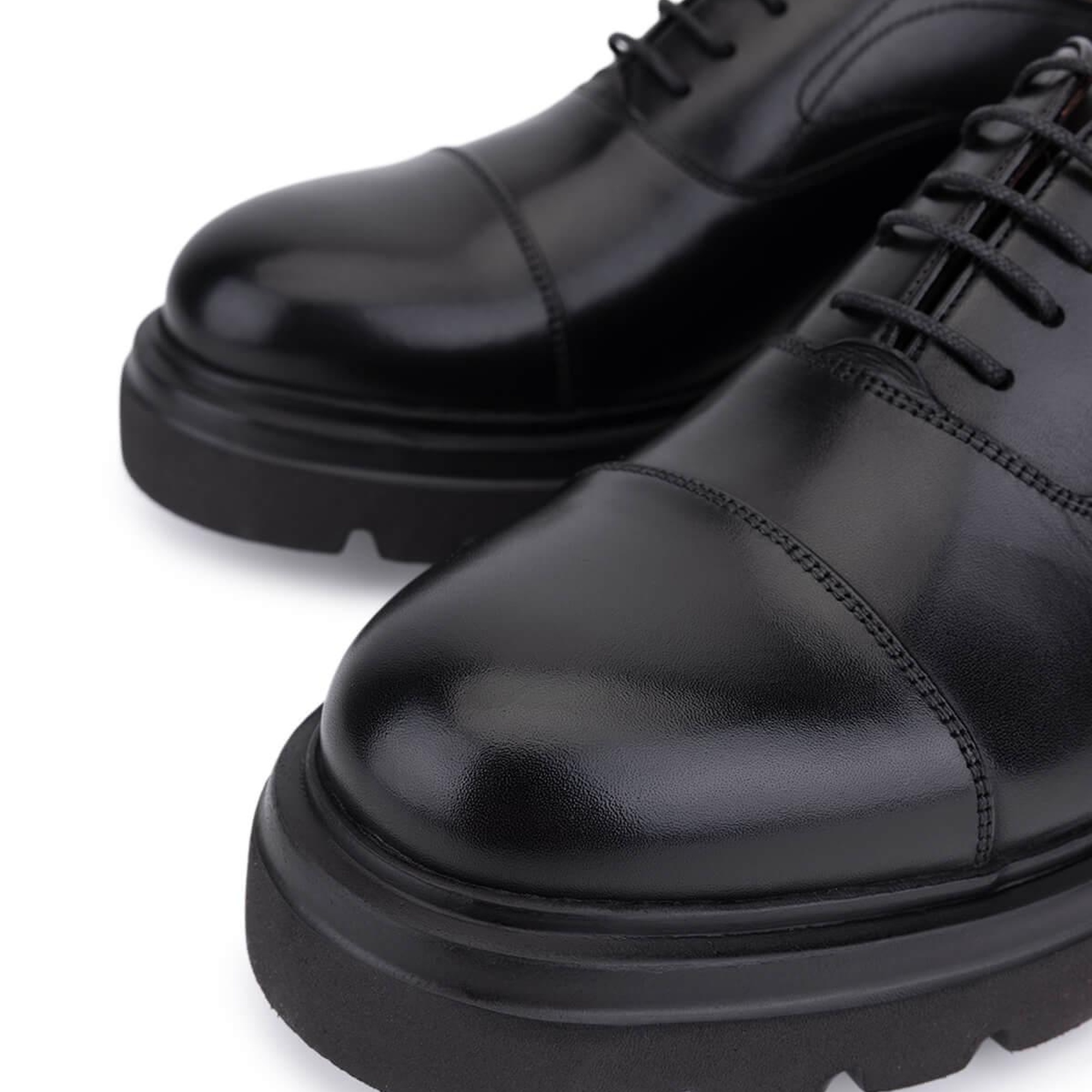 Tamer Tanca Erkek Hakiki Deri Siyah Klasik Ayakkabı