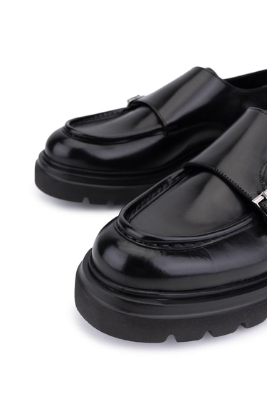  Tamer Tanca Erkek Hakiki Deri Siyah Casual Ayakkabı