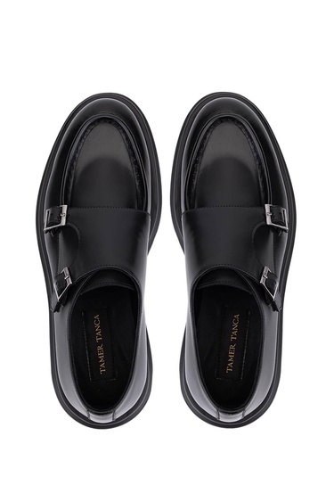  Tamer Tanca Erkek Hakiki Deri Siyah Casual Ayakkabı