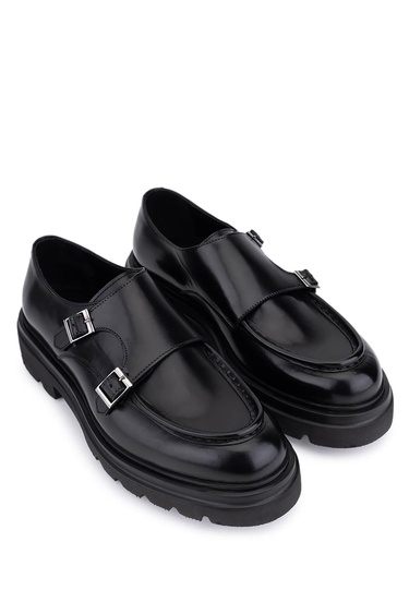  Tamer Tanca Erkek Hakiki Deri Siyah Casual Ayakkabı