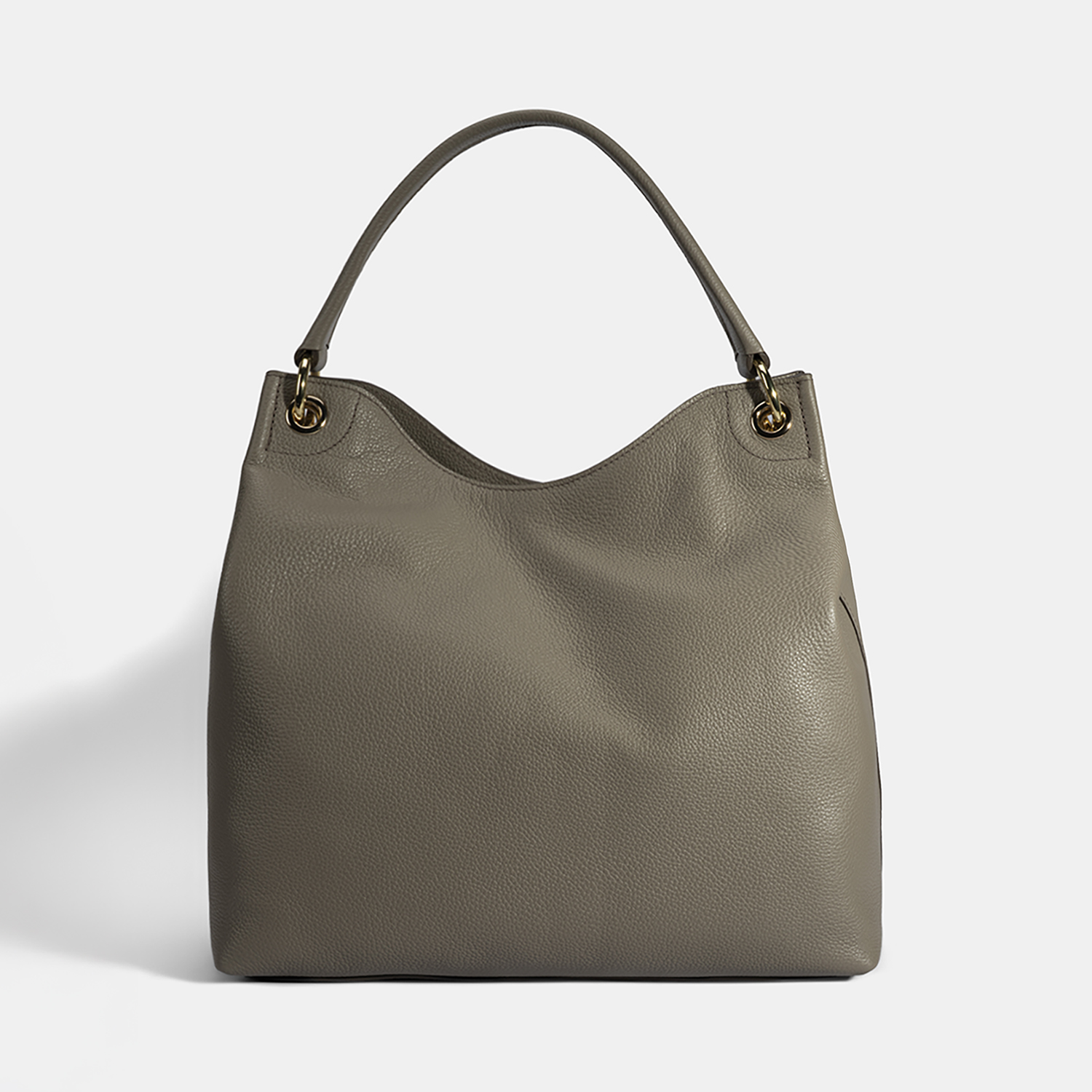 Kadın Yeşil Logo Baskılı Deri Omuz Çantası