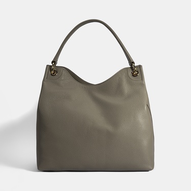  Kadın Yeşil Logo Baskılı Deri Omuz Çantası