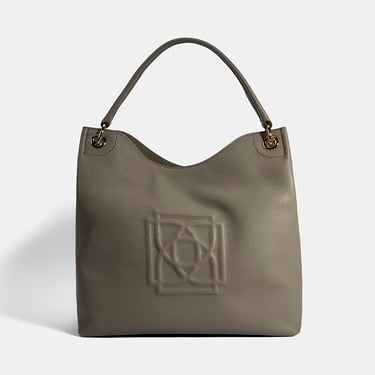  Kadın Yeşil Logo Baskılı Deri Omuz Çantası