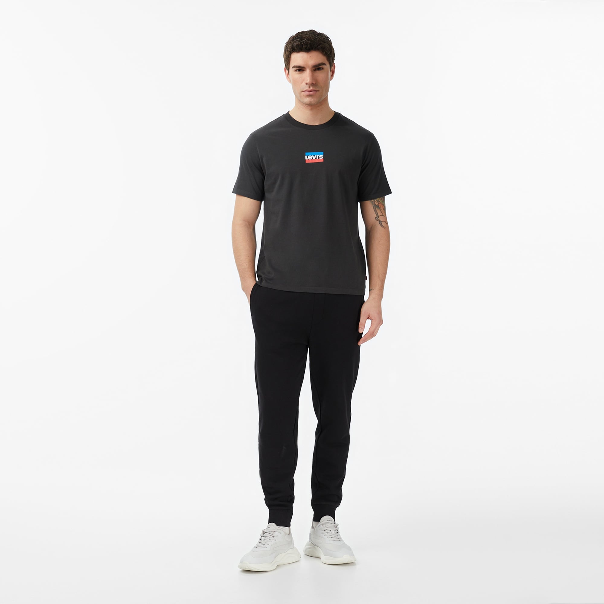 Levi's Graphic Crewneck Mini Sportswear Erkek Antrasit T-Shirt