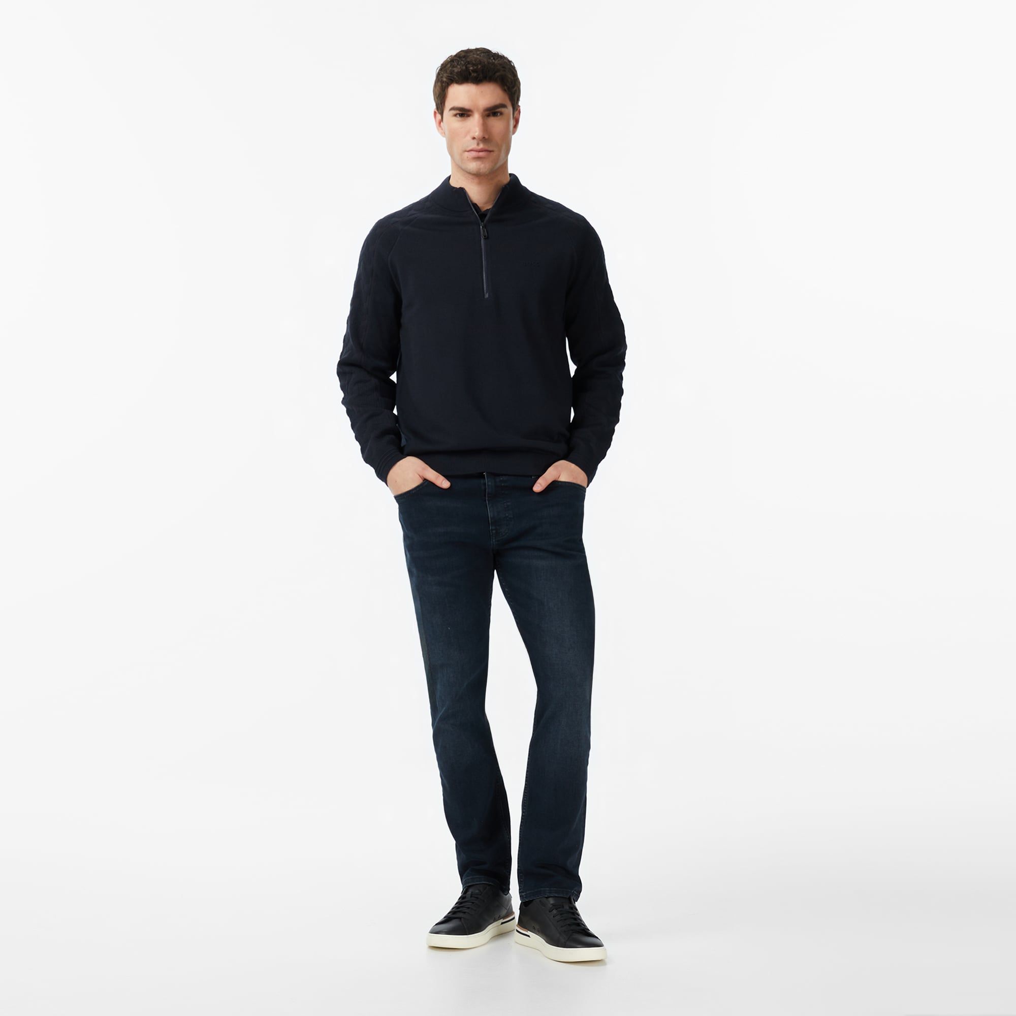 Boss Mirror Erkek Lacivert Triko