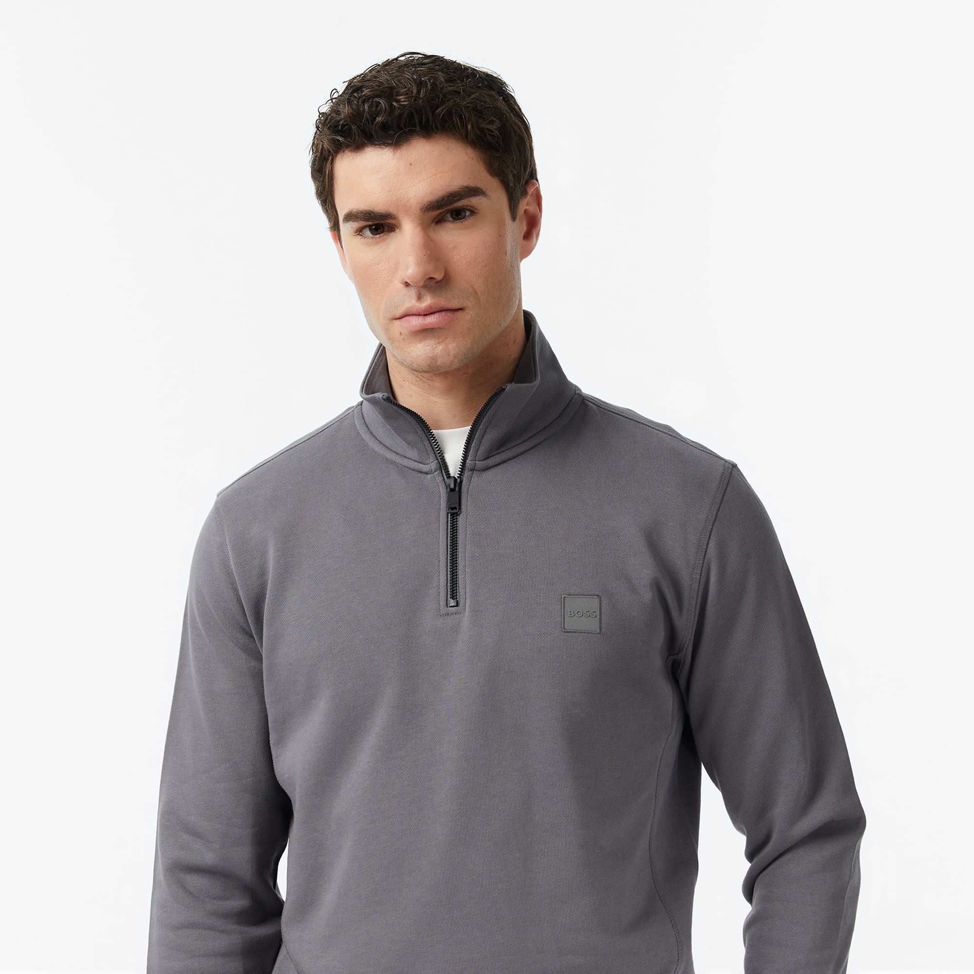 Boss Zetrust Erkek Gri Sweatshirt