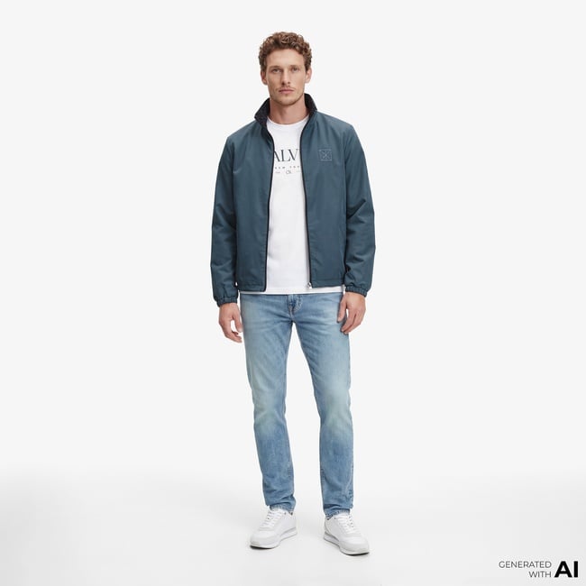  Calvin Klein Slim Taper Dispatcher Erkek Mavi Jean