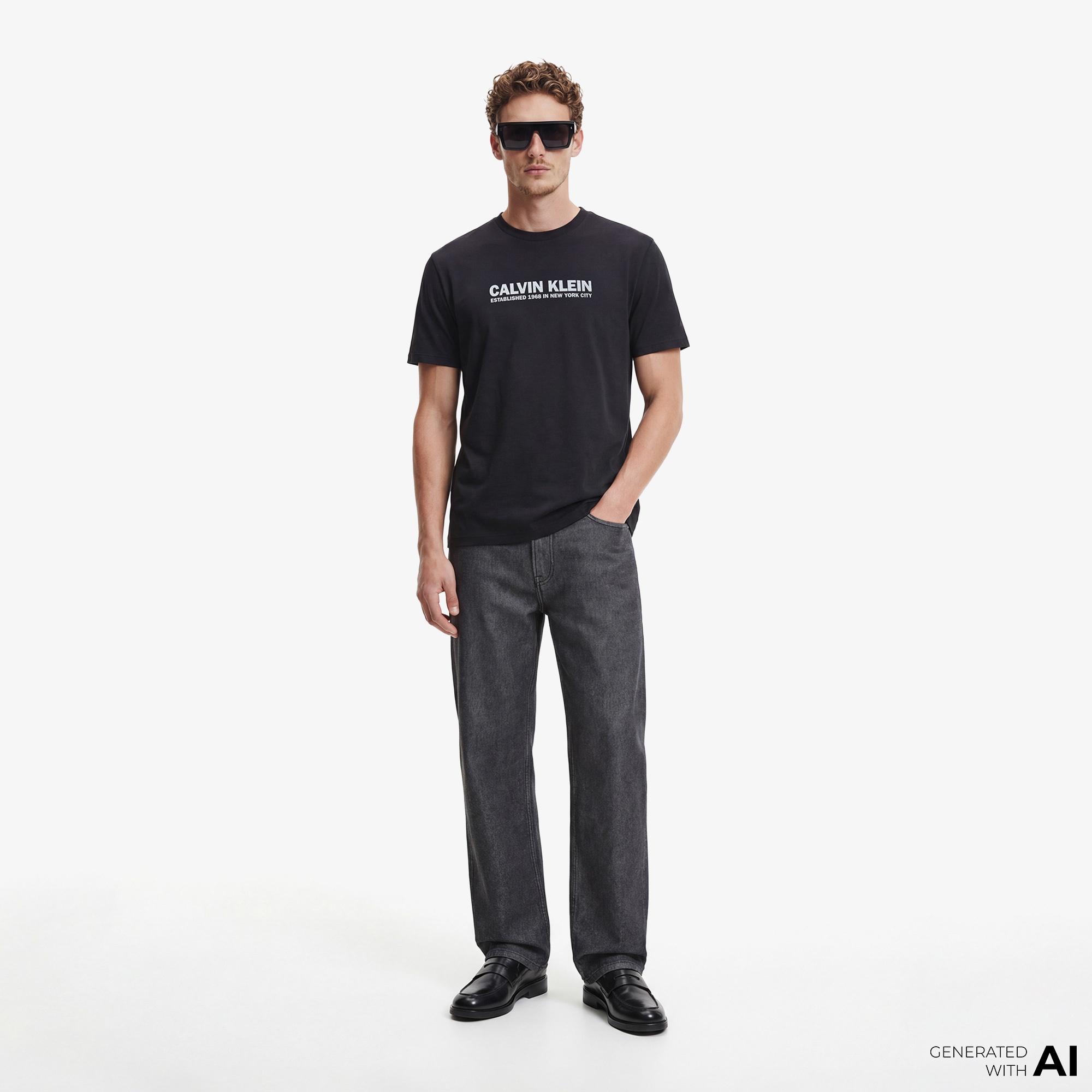 Calvin Klein 30S Grap Erkek Siyah T-Shirt