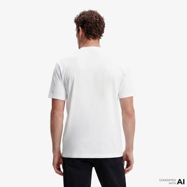  Calvin Klein Tricolor Monologo Graphic Erkek Beyaz T-Shirt