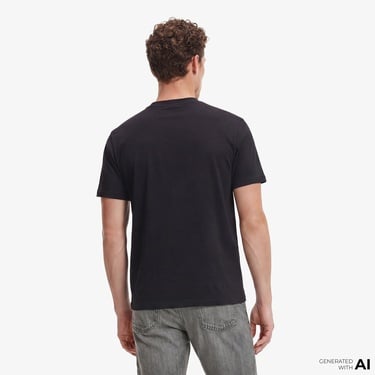  Calvin Klein 20S College Graphic Erkek Siyah T-Shirt