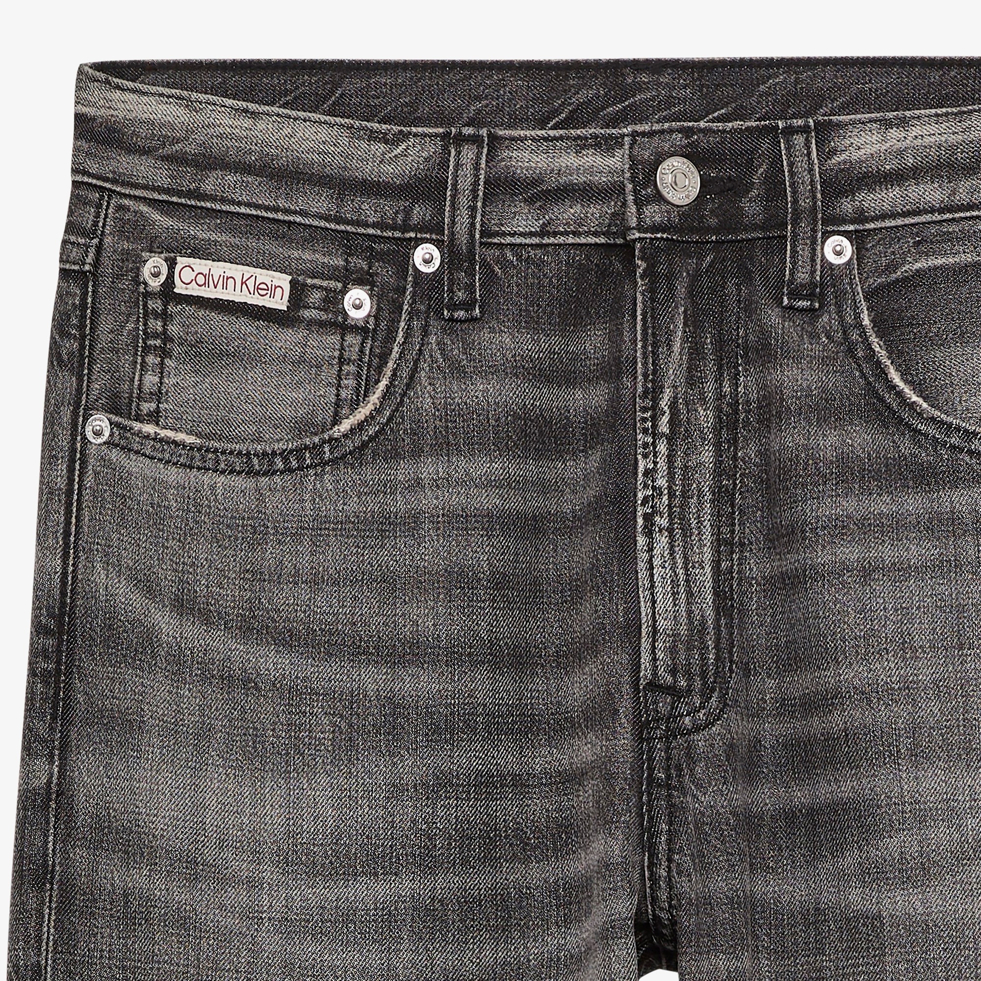 Calvin Klein 90S Straight Meteorite Tencel Erkek Gri Jean