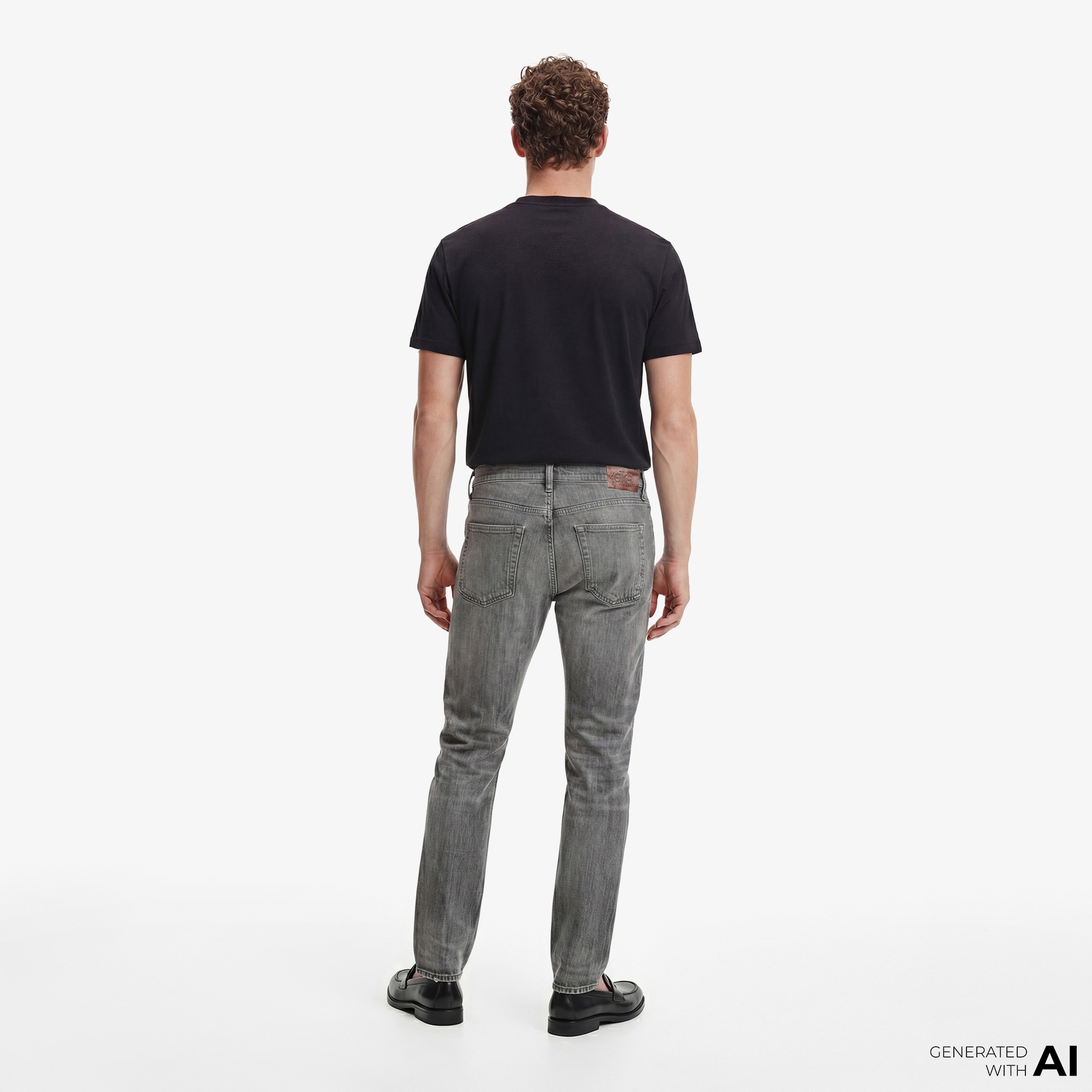 Calvin Klein 90S Straight Meteorite Tencel Erkek Gri Jean