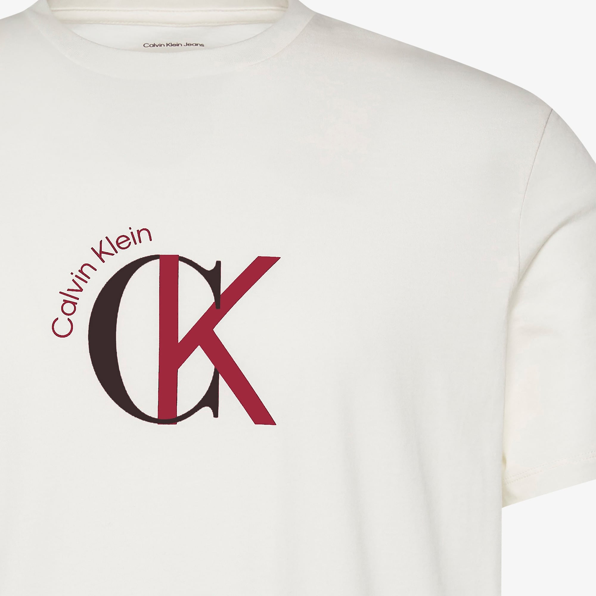  Calvin Klein 30S Graphic Erkek Beyaz T-Shirt