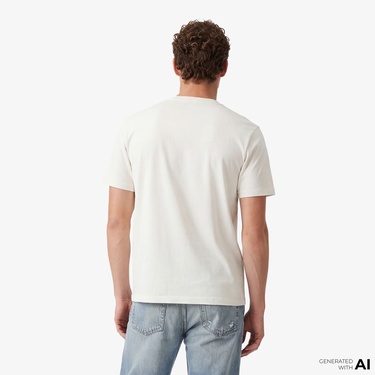  Calvin Klein 30S Graphic Erkek Beyaz T-Shirt